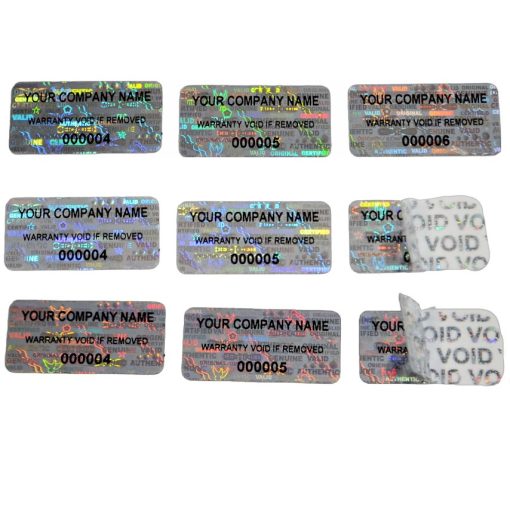 TamperMax®, Tamper-Evident Holographic Security Label Seal Sticker, Rectangle, 1" x 0.5" - Image 3