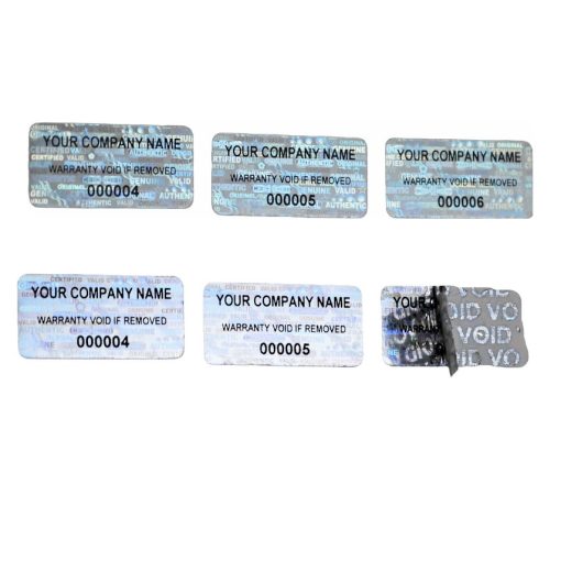 TamperMax®, Tamper-Evident Holographic Security Label Seal Sticker, Rectangle, 1" x 0.5" - Image 4