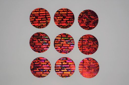 TamperMax®, Tamper-Evident Holographic Security Label Seal Sticker, Circle, 0.75" Diameter - Image 3