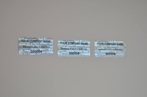 TamperMax®, Tamper-Evident Holographic Security Label Seal Sticker, Rectangle, 1" x 0.5" - Image 5
