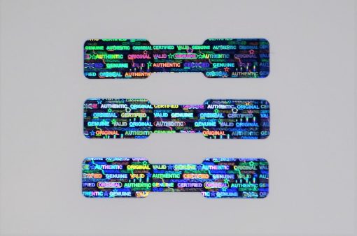 TamperMax®, Tamper-Evident Holographic Security Label Seal Sticker, Dogbone, 1.75" x 0.375" - Image 3
