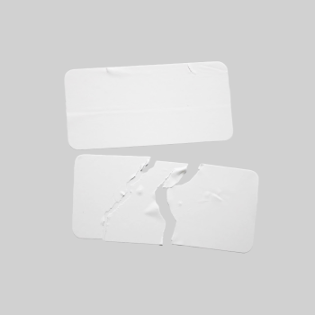 DestructID®, Tamper-Evident Destructible Security Label Seal Sticker, Rectangle, 2" X 1"
