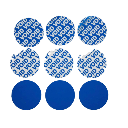 TamperColor®, Tamper-Evident Security Label Seal Sticker, Circle, 1″ Diameter