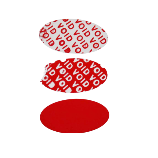 TamperColor®, Tamper-Evident Security Label Seal Sticker, Oval, 0.75" x 1.5" - Image 2