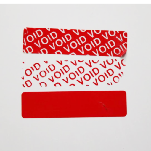 TamperColor®, Tamper-Evident Security Label Seal Sticker, Rectangle, 2" x 0.5" - Image 2