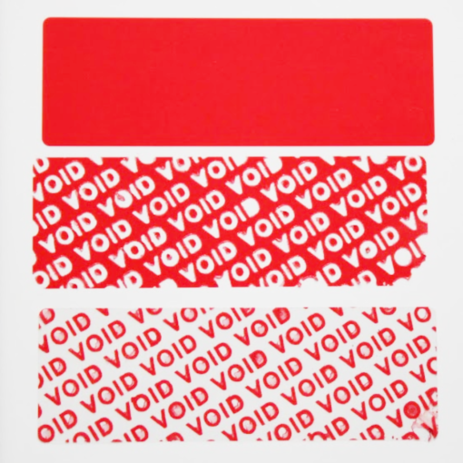 TamperColor®, Tamper-Evident Security Label Seal Sticker, Rectangle, 3" x 1" - Image 2
