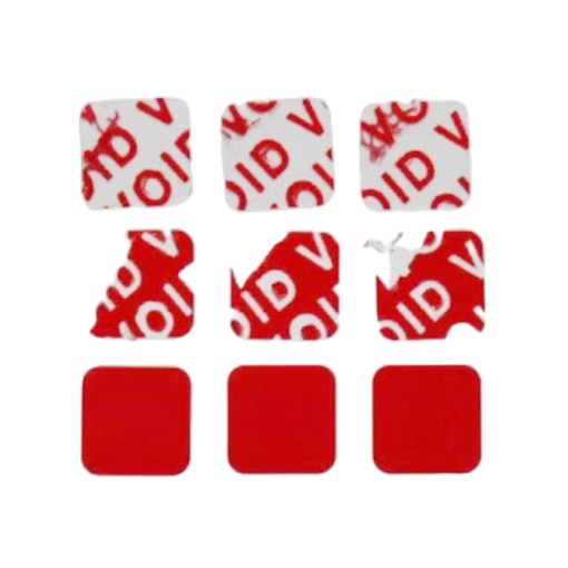TamperColor®, Tamper-Evident Security Label Seal Sticker, Square, 0.5" x 0.5" - Image 2