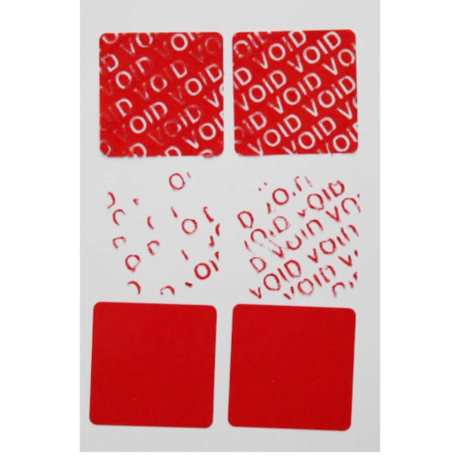 TamperColor®, Tamper-Evident Security Label Seal Sticker, Square, 1" x 1" - Image 6
