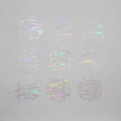 TamperMax®, Tamper-Evident Holographic Security Label Seal Sticker, Circle, 0.625" Diameter - Image 7