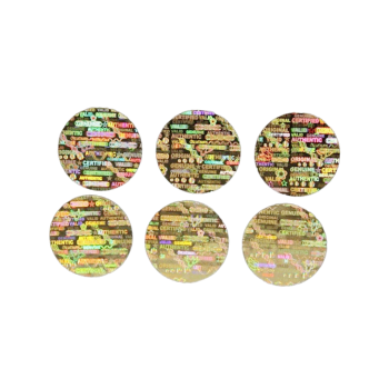TamperMax®, Tamper-Evident Holographic Security Label Seal Sticker, Circle, 0.75" Diameter