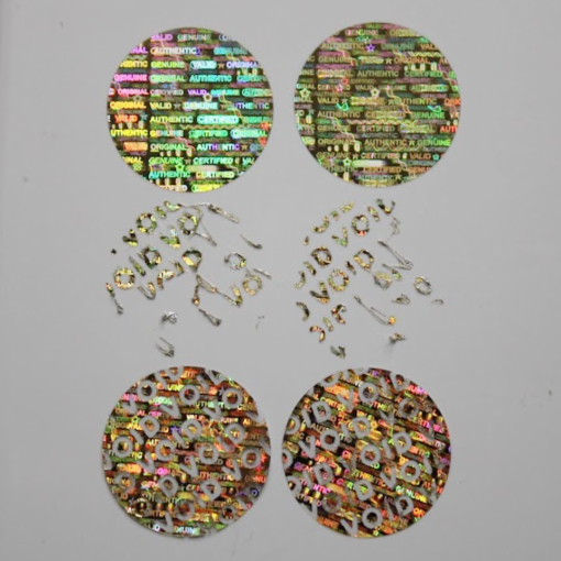 TamperMax®, Tamper-Evident Holographic Security Label Seal Sticker, Circle, 1" Diameter - Image 4