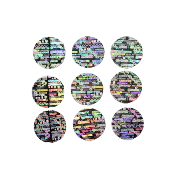 TamperMax®, Tamper-Evident Holographic Security Label Seal Sticker, Circle, 0.5" diameter