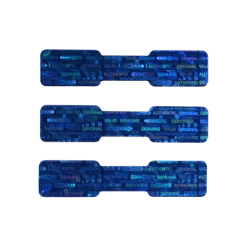 TamperMax®, Tamper-Evident Holographic Security Label Seal Sticker, Dogbone, 1.75" x 0.375"