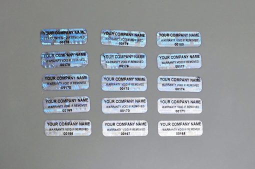 TamperMax®, Tamper-Evident Holographic Security Label Seal Sticker, Rectangle, 0.75" x 0.25" - Image 3