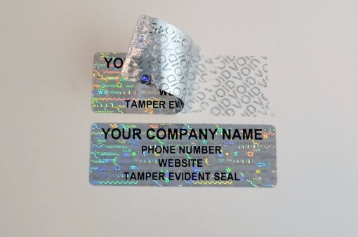 TamperMax®, Tamper-Evident Holographic Security Label Seal Sticker, Rectangle, 2" x 0.75" - Image 3