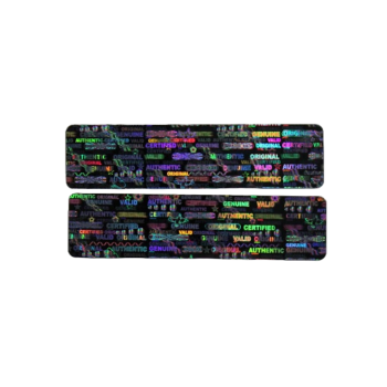 TamperMax®, Tamper-Evident Holographic Security Label Seal Sticker, Rectangle, 2" x 0.5"