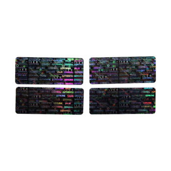 TamperMax®, Tamper-Evident Holographic Security Label Seal Sticker, Rectangle, 1.5" x 0.6"
