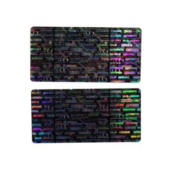 TamperMax®, Tamper-Evident Holographic Security Label Seal Sticker, Rectangle, 2" x 1"