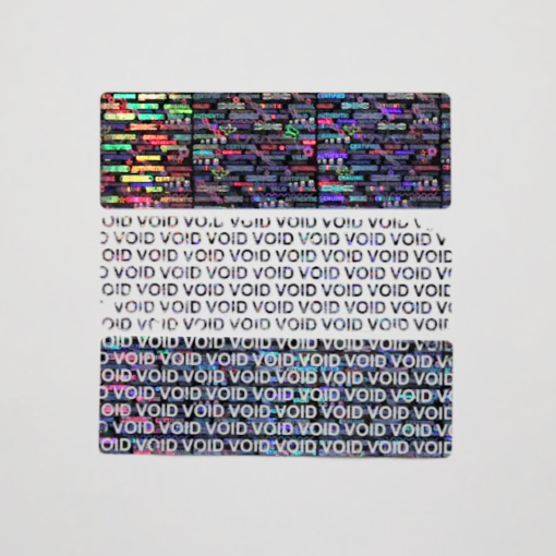 TamperMax®, Tamper-Evident Holographic Security Label Seal Sticker, Rectangle, 3" x 1" - Image 2