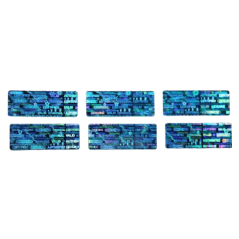 TamperMax®, Tamper-Evident Holographic Security Label Seal Sticker, Rectangle, 1" x 0.375"