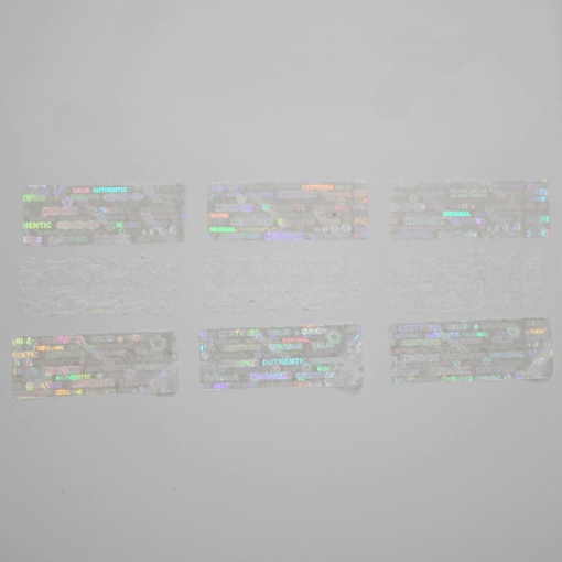 TamperMax®, Tamper-Evident Holographic Security Label Seal Sticker, Rectangle, 1" x 0.375" - Image 4