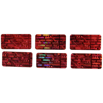 TamperMax®, Tamper-Evident Holographic Security Label Seal Sticker, Rectangle, 1" x 0.5"