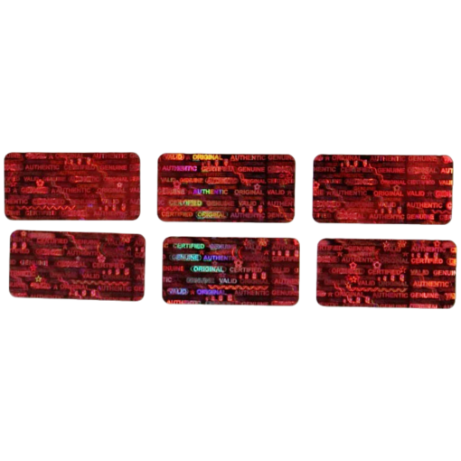 TamperMax®, Tamper-Evident Holographic Security Label Seal Sticker, Rectangle, 1" x 0.5"