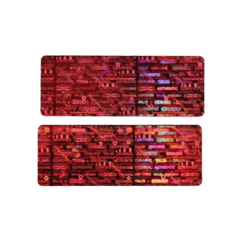 TamperMax®, Tamper-Evident Holographic Security Label Seal Sticker, Rectangle, 2" x 0.75"
