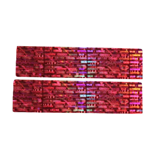TamperMax®, Tamper-Evident Holographic Security Label Seal Sticker, Rectangle, 4" x 1" - Image 2