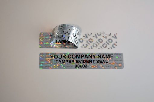 TamperMax®, Tamper-Evident Holographic Security Label Seal Sticker, Rectangle, 2" x 0.5" - Image 3