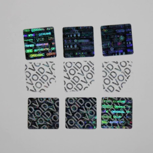 TamperMax®, Tamper-Evident Holographic Security Label Seal Sticker, Square, 0.5" x 0.5" - Image 4