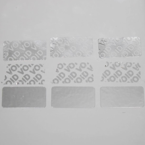 TamperVoid, Rectangle, Silver Bright 1 x 0.5-1