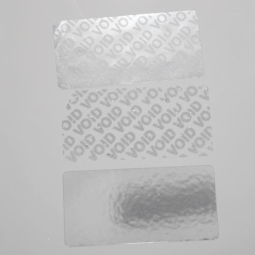 TamperVoid, Rectangle, Silver Bright 2 x 1-3