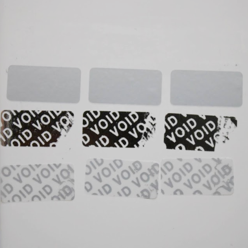 TamperVoid, Rectangle, Silver Matte 1 x 0.5-2