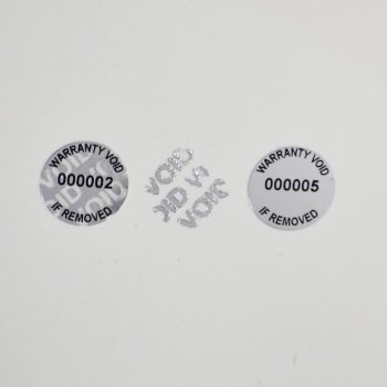 TamperVoid®, Tamper-Evident Security Label Seal Sticker, Circle, 0.625" Diameter